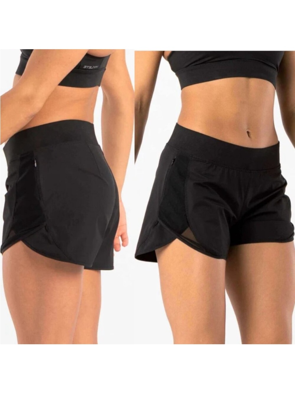 Hylete High-Waist Black Active Radius Shorts